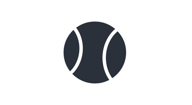 Tennis ball sports equipment icon.