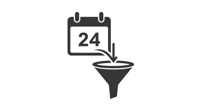 Calendar funnel with twenty four.
