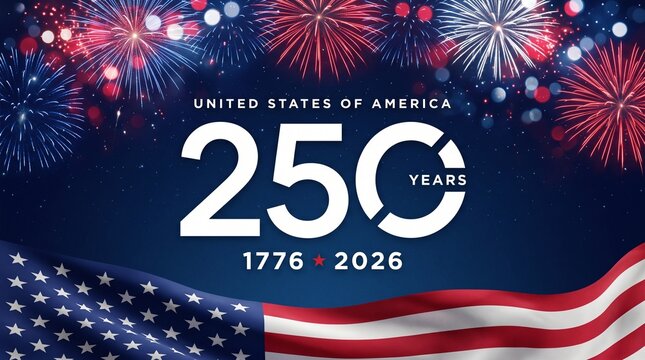 USA 250 celebration background, America 250th anniversary