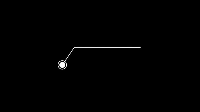 Minimalist HUD callout animation with target point, digital interface overlay for technology and data visualization, 4K motion graphic