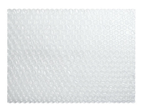 Bubble wrap packaging plastic film texture on a solid black background