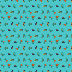 Dinosaur Pattern for Childrens Fabric or Wallpapers Design © Affari