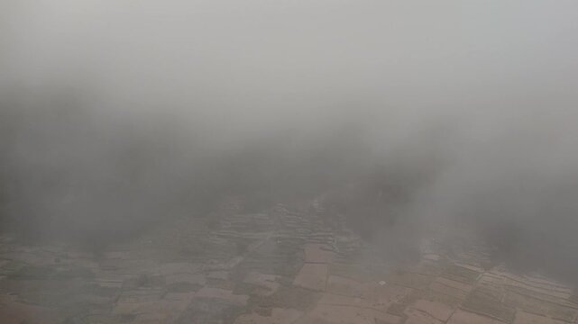 Aerial Shot Cova de Pa&uacute;l Santo Ant&atilde;o Cabo Verde