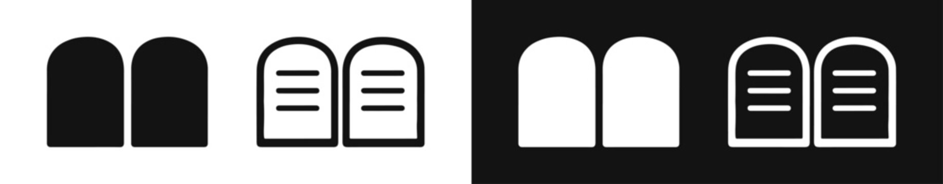Ten Commandments Stone Tablets Icon Collection