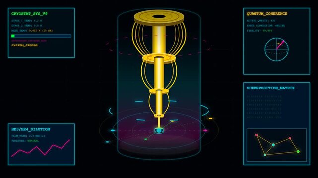 Technology Quantum Computing Superposition Qubit Processor Cryptography Loop