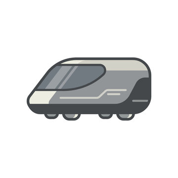 Futuristic high speed magnetic levitation train pod.
