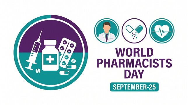 World pharmacists day celebration vector illustration