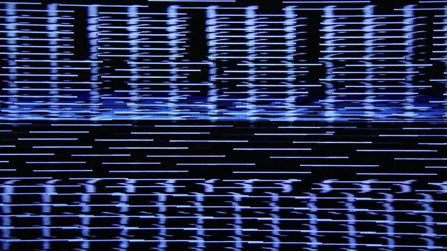  4K Bad Signal on Television Screen.