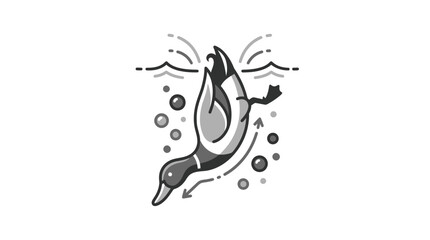 Dolphin Swimming in Ocean Water. © Siti