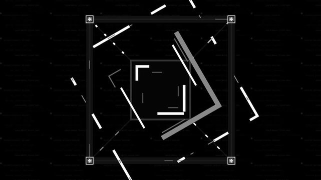 Minimalist Obsidian Monolith Square High Frequency Trading Dark Pool Outline Animation