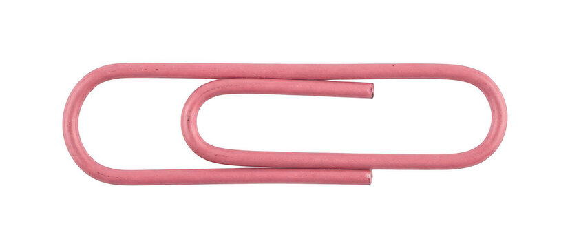 pink paper clip png single paper clip cutout office paper clip png stationery paperclip cutout metal paper clip png simple paperclip cutout isolated transparent background image