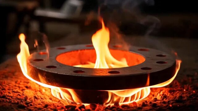 fire in the fireplace