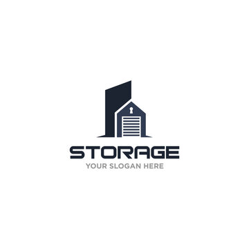 Self storage logo design. Safe storage garage vector illustration template, suitable for your design need, logo, illustration, animation, etc.