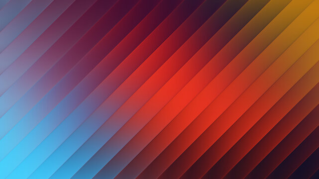 Vibrant fractal glass texture with ribbed light refraction. Abstract colorful background with smooth gradient distortion effects.