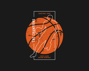 Vector illustration basketball sport the champions  © pnslabs