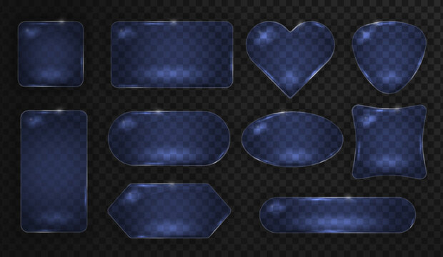 Glass morphism UI elements with neon glow effects and transparent boxes for modern interface design. Glassy panels with liquid gradient, digital buttons and futuristic tech badges for web templates.