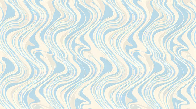 Abstract pixel art background with wavy lines and light blue squares