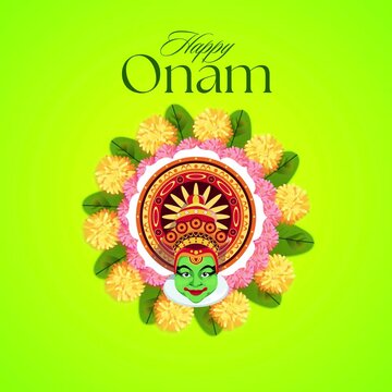 Onam Dark Green And Light Green Vibrant Greeting Video
