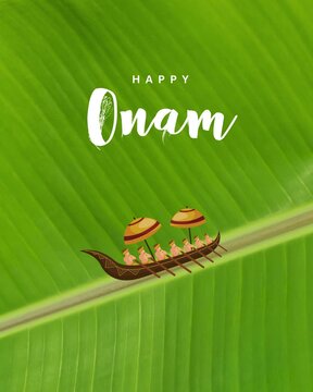 Onam Green and White Simple Minimal Greeting Video