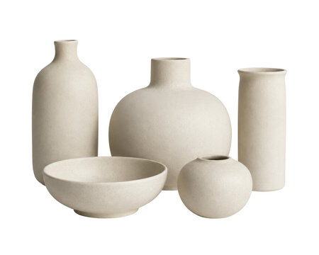 Modern Ceramic Vase Decor Set Minimalist Scandinavian Home Collection