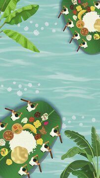 Onam Green Illustrated Greeting Video Story