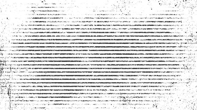 Black horizontal lines with distressed texture and scattered dark speckles on a white background textured