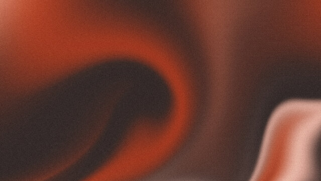 Abstract gradient background featuring soft blended terracotta and dark charcoal colors with grainy texture with showcases smooth abstract gradient flowing curves charcoal tones enhanced