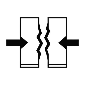 Tensile test fracture of metal sample