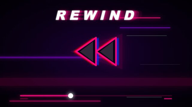 Technology Rewind VHS Tape Glitch Reverse Time Backward Loop