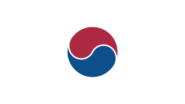 South Korean Flag Emblem Symbol.