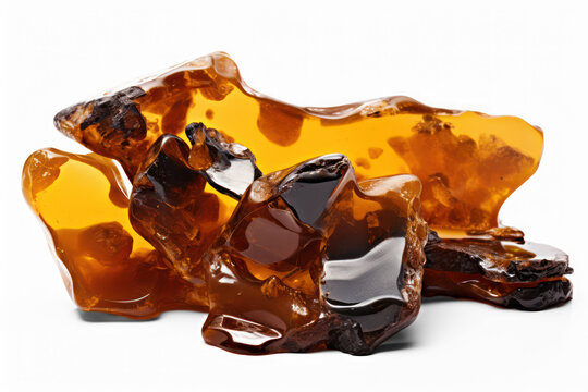 Natural resin, pitch isolated on transparent background