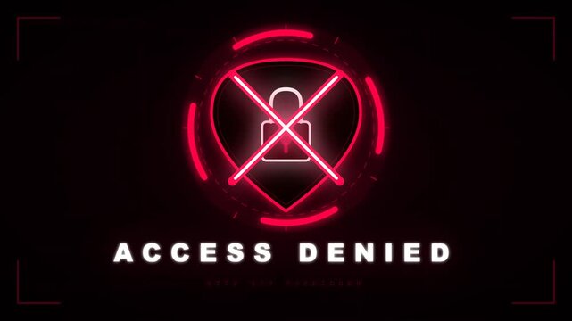 Technology Access Denied Forbidden Shield Lock Security Reject Loop