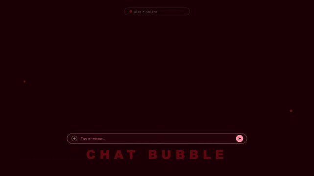 Minimalist Crimson Vector Target Circular Chat Bubble Message Conversation Typing Loop Outline Animation