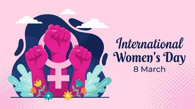 International women's day celebration illustration