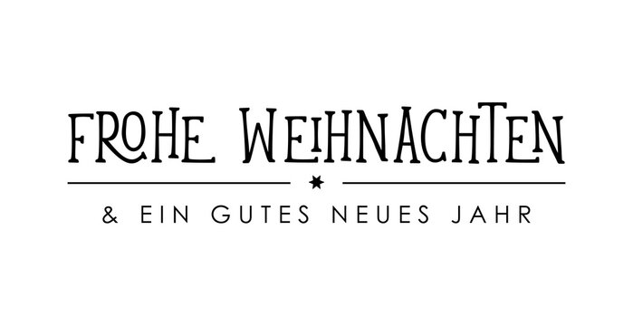 Frohe Weihnachten & ein gutes neues Jahr, Kartentext f&uuml;r Weihnachtskarte, schwarz, deutscher Text Wolke Vektor Illustration