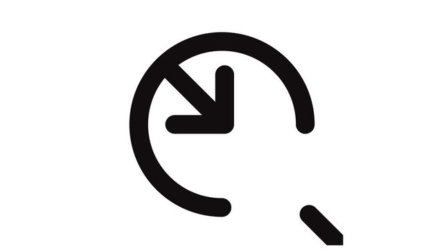 circle arrow out down right animation icon