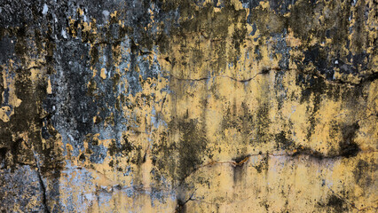 Abstract textured wall with peeling paint in grunge style © ornax photo