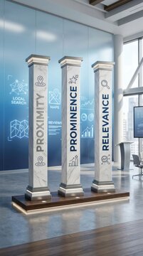 Three Pillars of Success - Proximity, Prominence, and Relevance in Modern Business.