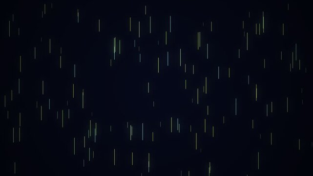 Abstract code particles in cyan and gold seamless motion