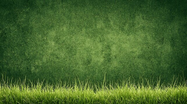 Vibrant green grass blades against a textured dark background. Ideal for spring nature themes or eco-friendly.