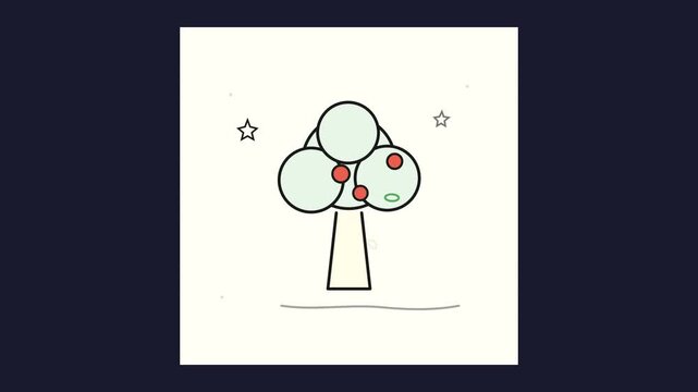 Cute Cartoon Character Blinking Eyes and Waving Hands Animation Loop