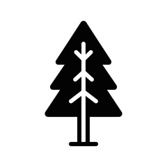 Fototapeta premium Stylized coniferous tree icon.