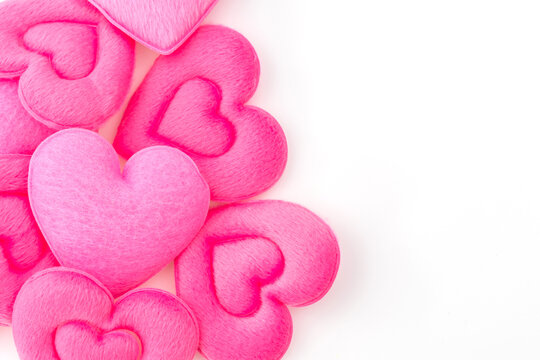 Pile of pink hearts a valentine's day or love themed background