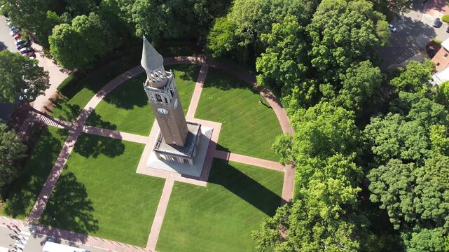 Aerial view of University of North Carolina campus in Chapel Hill , North Carolina