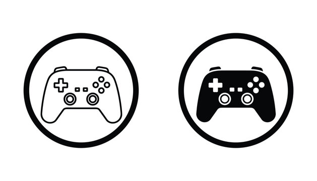Modern game controller icon for video gaming and entertainment representing digital play and interactive esports experiences