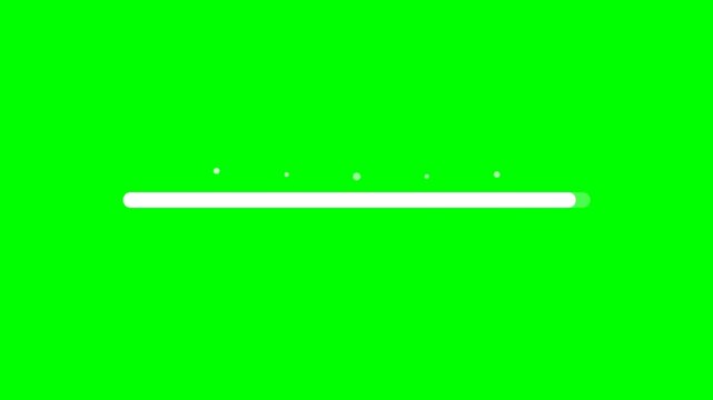 Video Progress Bar Animation On Green Background.