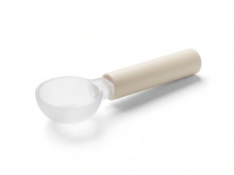 Cosmetic measuring spoon isolated on white background beauty accessory.