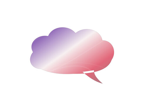 Purple and pink gradient speech bubble icon