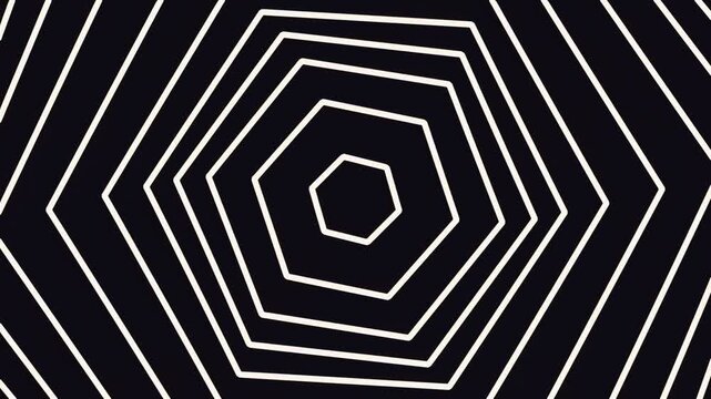 Abstract Hexagon Tunnel Loop