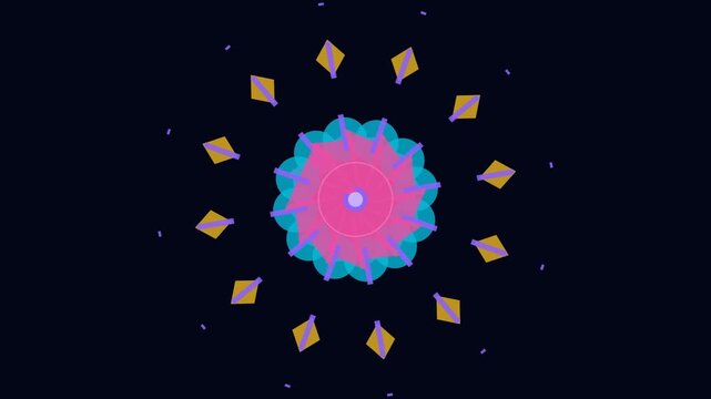 Hypnotic Radial Kaleidoscope Psychedelic Background